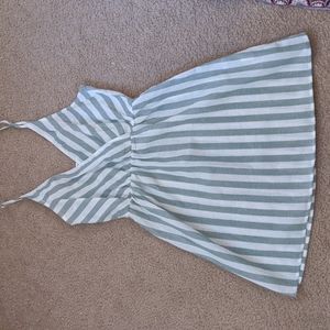 Mint green striped dress. Size S